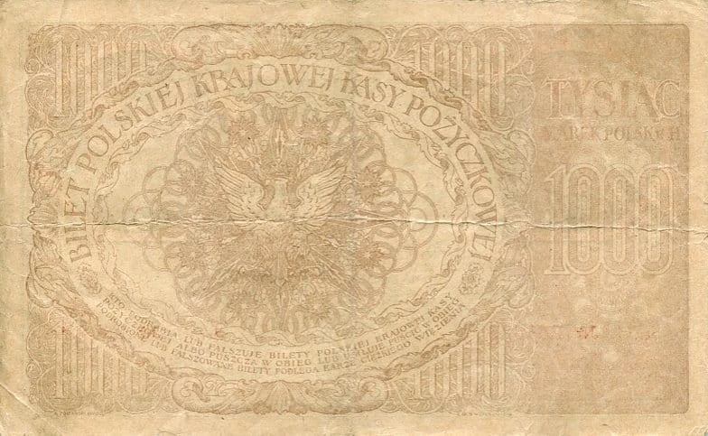 Banknot Polska 1000 Marek Polskich 1919 r. C