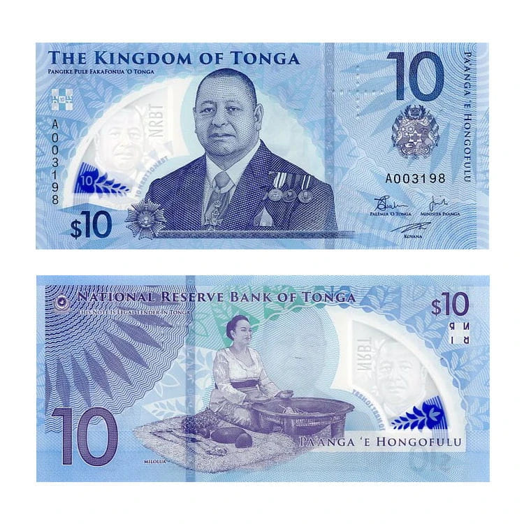 Tonga 10 Paanga 2023 r. UNC Polimer