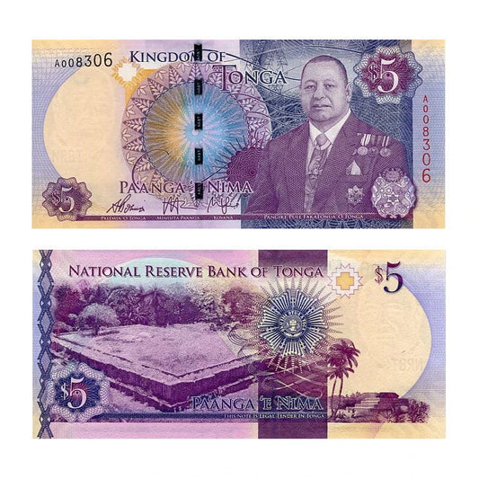 Tonga 5 Paanga 2015 r. UNC