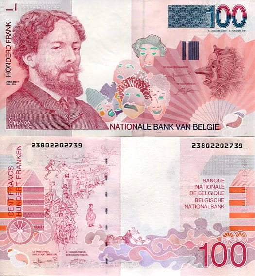 Belgia 100 Francs 1997 r. UNC