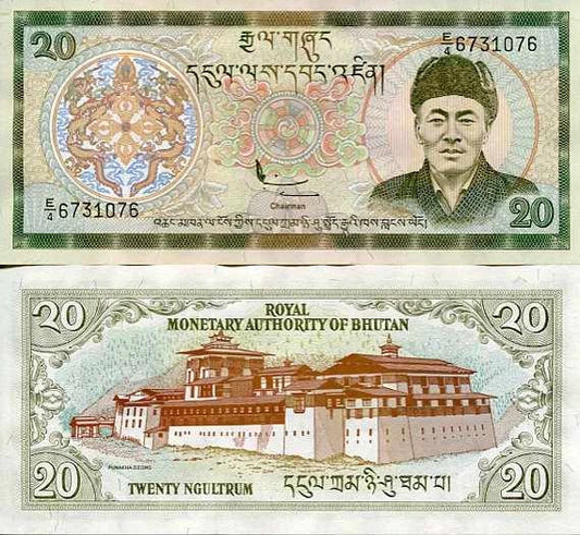 Bhutan 20 Ngultrum 2000 r. UNC