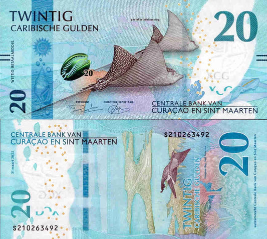 Curacao i Sint Maarten 20 Gulden 2025 r. UNC