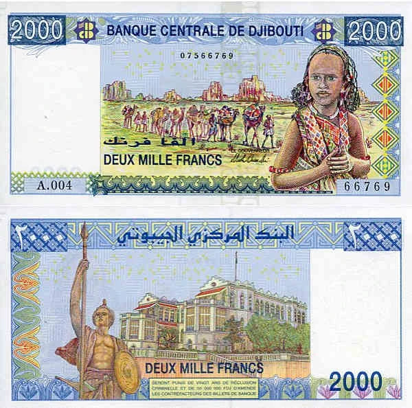 Dżibuti 2000 Franków 2021 r. UNC