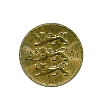 Moneta Estonia 5 Senti 1991 r.