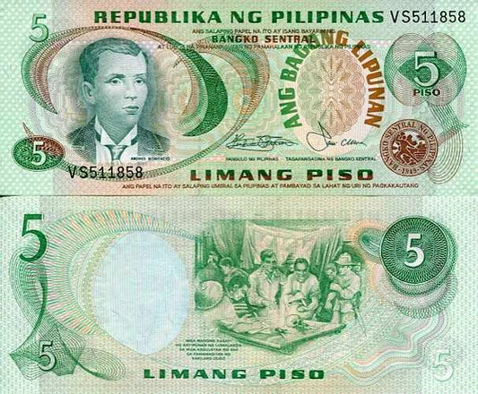 Filipiny 5 Piso 1978 r. UNC