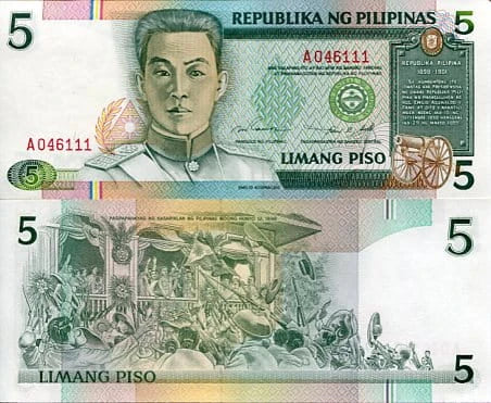 Filipiny 5 Piso 1985 r. UNC