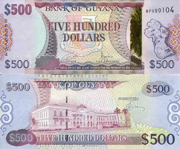 Gujana 500 Dolarów 2024 r. UNC