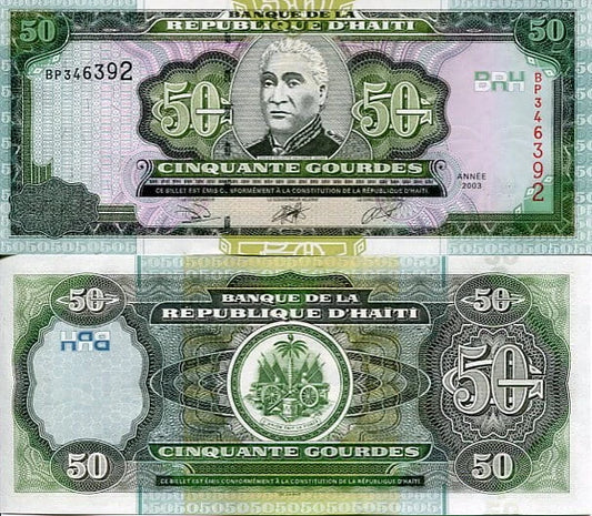 Haiti 50 Gourdes 2003 r. UNC
