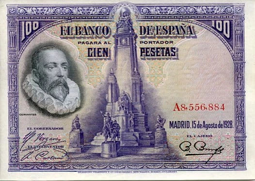 Hiszpania 100 Pesetas 1928 r. A