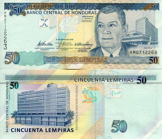 Honduras 50 Lempiras 2010 r. UNC