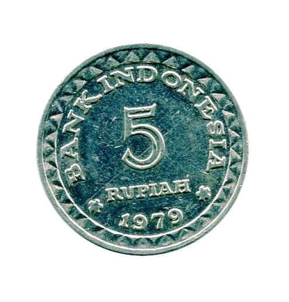 Moneta Indonezja 5 Rupii 1979 r.
