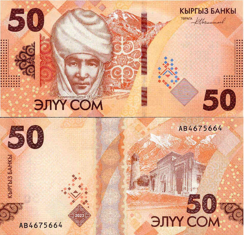 Kirgistan 50 Som 2023 r. UNC