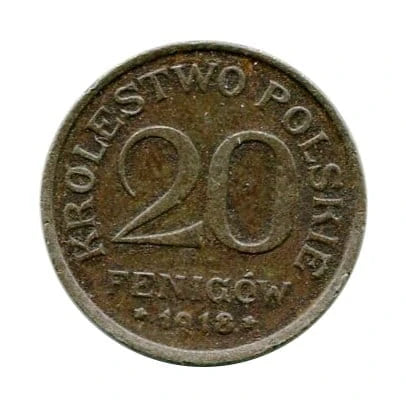 Królestwo Polskie 20 Fenigów 1918 r.