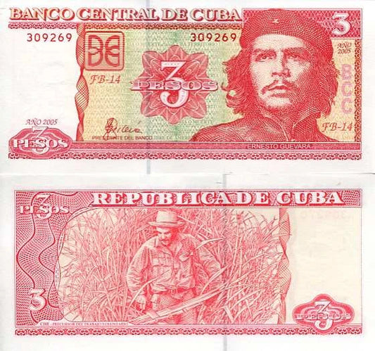 Kuba 3 Peso 2005 r. UNC