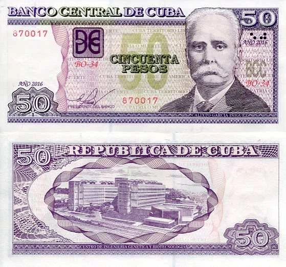 Kuba 50 Peso 2016 r. UNC