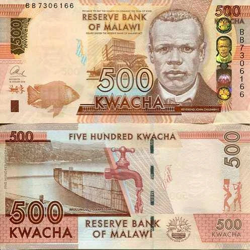 Malawi 500 Kwacha 2021 r. UNC