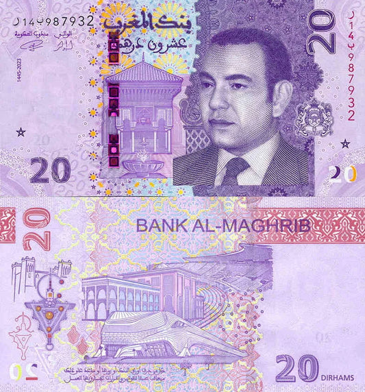 Maroko 20 Dirhams 2023 r. UNC