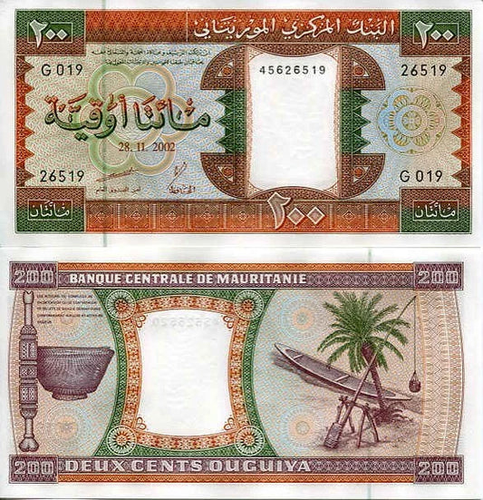 Mauretania 200 Ouguiya 2002 r. UNC