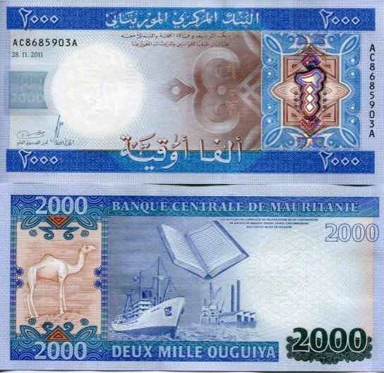Mauretania 2000 Ouguiya 2011 r. UNC