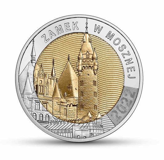 Moneta 5 zł Odkryj Polskę 2022 r. – Zamek w Mosznej