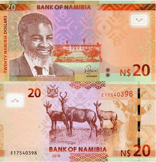 Namibia 20 Dollars 2018 r. UNC