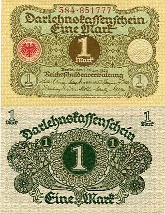 Niemcy 1 Mark 1920 r. UNC