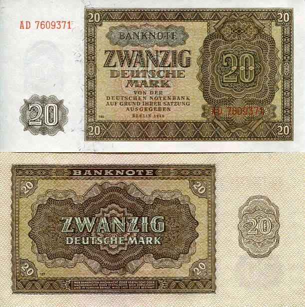 Niemcy NRD 20 Marek 1948 r. UNC