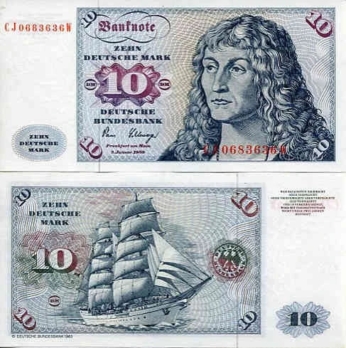 Niemcy RFN 10 Marek 1980 r. UNC