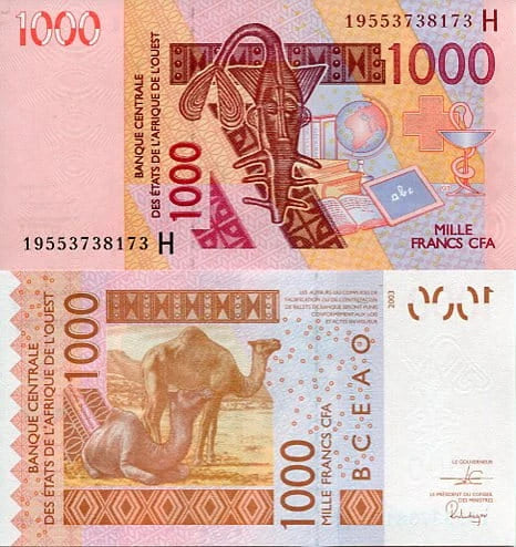 Niger 1000 Francs 2003 r. UNC