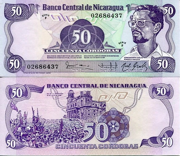Nikaragua 50 Cordobas 1984 r. UNC