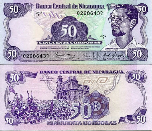 Nikaragua 50 Cordobas 1984 r. UNC