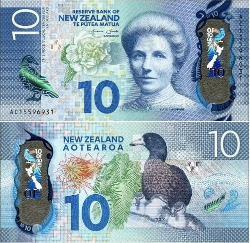 Nowa Zelandia 10 Dolarów 2015 r. Polimer UNC