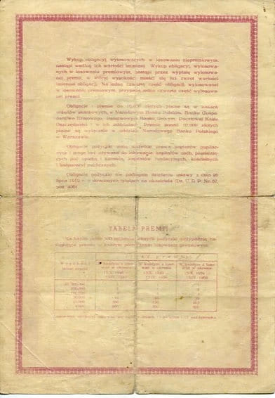 Obligacja 500 zł 1946 r.