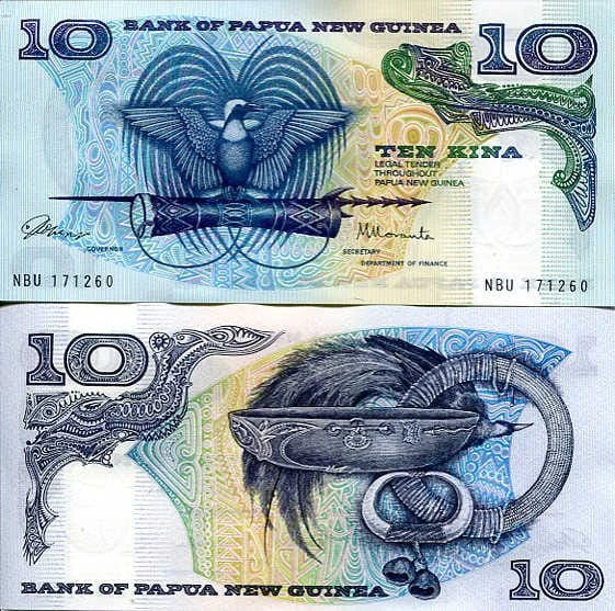 Papua Nowa Gwinea 10 Kina 1985 r. UNC