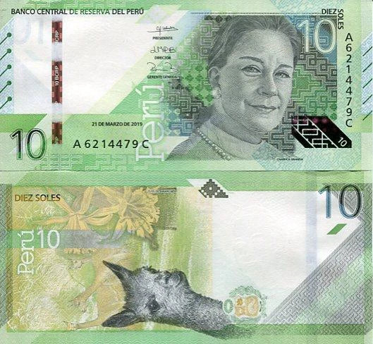Peru 10 Soles 2019 r. UNC