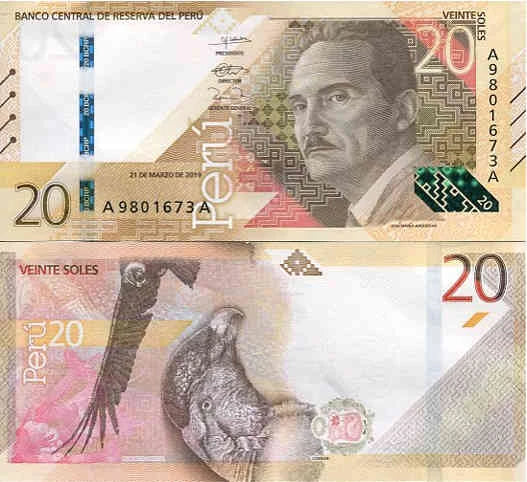 Peru 20 Soles 2019 r. UNC