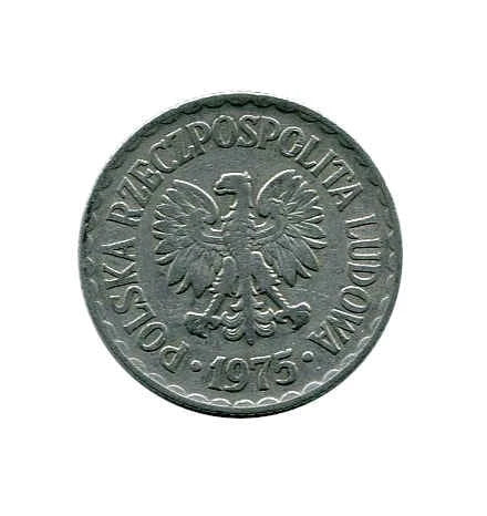 Polska 1 Złoty 1975 r. b.z.
