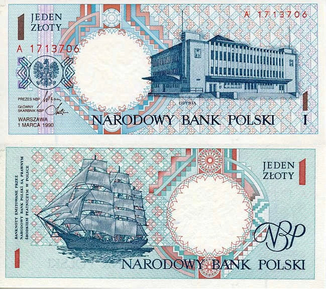 Polska 1 Złoty 1990 r. Gdynia