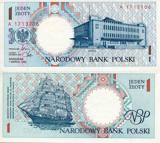 Polska 1 Złoty 1990 r. Gdynia