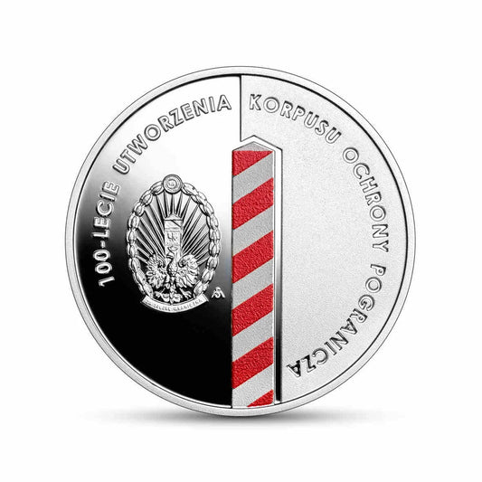 Polska 10 zł Ag 100-lecie utworzenia Korpusu Ochrony Pogranicza 2024 r.