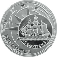 Polska 10 zł Ag Dzieje złotego - Żaglowiec 2005 r.
