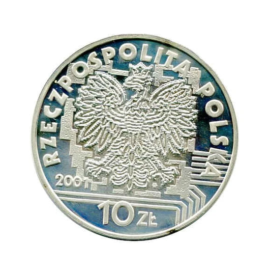 Polska 10 zł Ag Rok 2001 r.