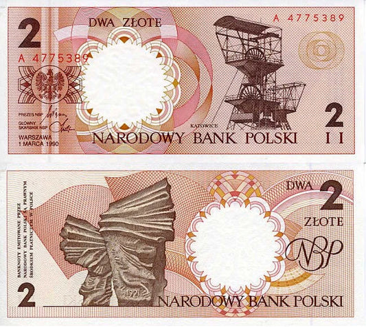 Polska 2 Złote 1990 r. Katowice
