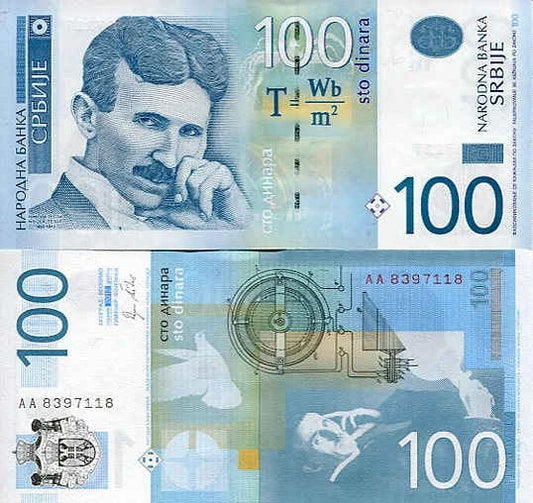 Serbia 100 Dinarów 2013 r. UNC