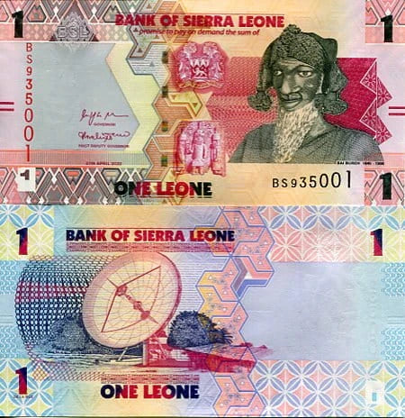 Sierra Leone 1 Leones 2022 r. UNC