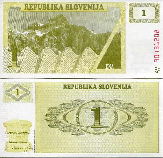 Słowenia 1 Tolar 1990 r. UNC