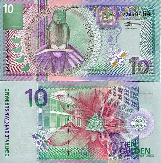 Surinam 10 Gulden 2000 r. UNC