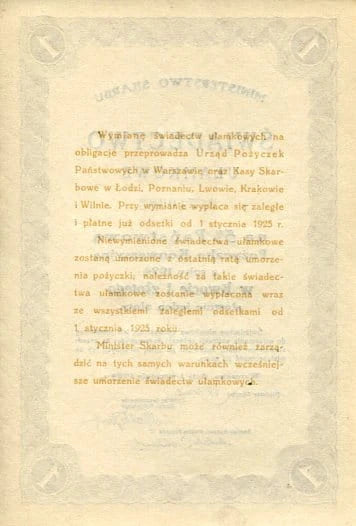 Świadectwo Ułamkowe 1924 r.