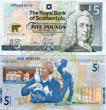 Szkocja 5 Pounds 2005 r. UNC
