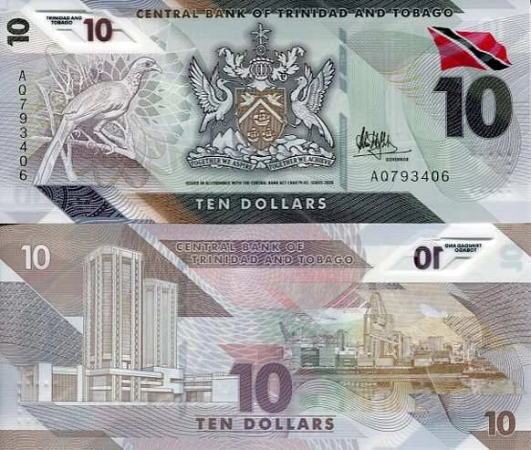 Trinidad & Tobago 10 Dolar 2020 r. Polimer UNC